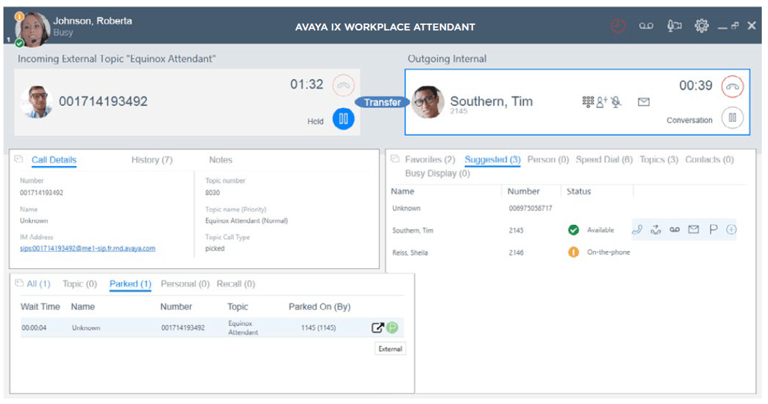 AVAYA IX Workplace Attendant